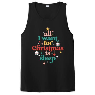 All I Want For Christmas Is Sleep Funny Adult Life Gift PosiCharge Competitor Tank