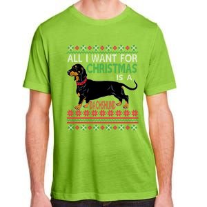 All I Want For Christmas Is A Dachshund Gift Adult ChromaSoft Performance T-Shirt