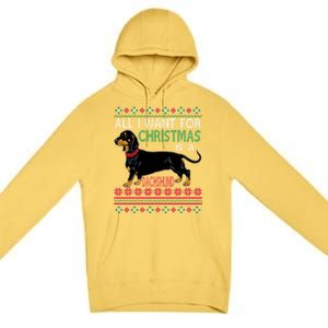 All I Want For Christmas Is A Dachshund Gift Premium Pullover Hoodie