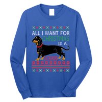 All I Want For Christmas Is A Dachshund Gift Long Sleeve Shirt