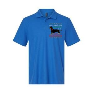 All I Want For Christmas Is A Dachshund Gift Softstyle Adult Sport Polo