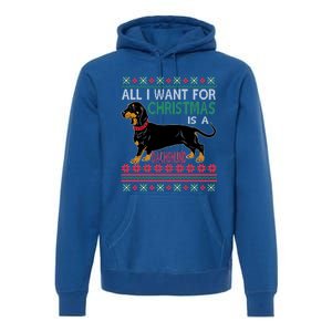 All I Want For Christmas Is A Dachshund Gift Premium Hoodie