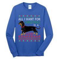 All I Want For Christmas Is A Dachshund Gift Tall Long Sleeve T-Shirt