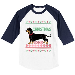 All I Want For Christmas Is A Dachshund Gift Baseball Sleeve Shirt