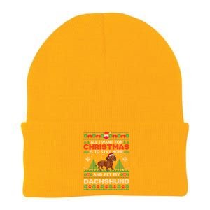 All I Want Is To Stay Home And Pet My Dachshund Christmas Great Gift Knit Cap Winter Beanie