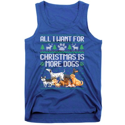 All I Want For Christmas Is More Dogs Ugly Xmas Sweater Gift Tank Top