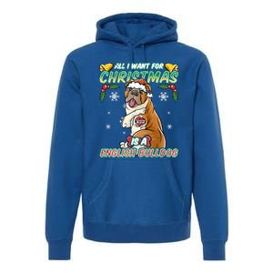 All I Want For Christmas Is A English Bulldog Santa Claus Meaningful Gift Premium Hoodie