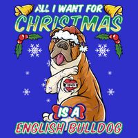All I Want For Christmas Is A English Bulldog Santa Claus Meaningful Gift 16 in Basic Backpack
