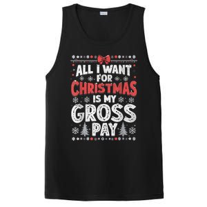 All I Want For Christmas Is My Gross Pay Funny Holiday Joke PosiCharge Competitor Tank