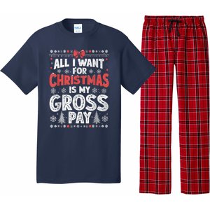 All I Want For Christmas Is My Gross Pay Funny Holiday Joke Pajama Set