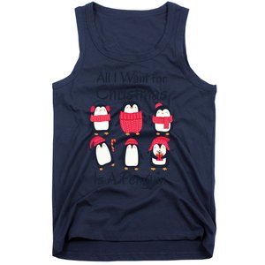 All I Want For Christmas Is A Penguin Xmas Funny Animal Cool Gift Tank Top