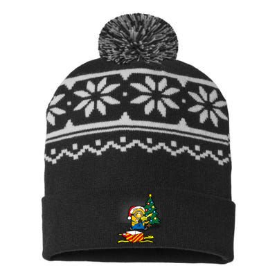 All I Want For Christmas Is A Banana Funny Christmas USA-Made Snowflake Beanie