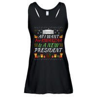 All I Want For Kwanzaa Is A New President Funny Kwanzaa Funny New President Ladies Essential Flowy Tank