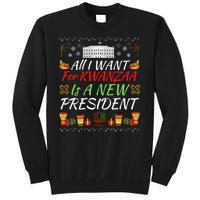 All I Want For Kwanzaa Is A New President Funny Kwanzaa Funny New President Tall Sweatshirt