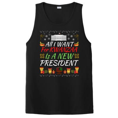 All I Want For Kwanzaa Is A New President Funny Kwanzaa Funny New President PosiCharge Competitor Tank