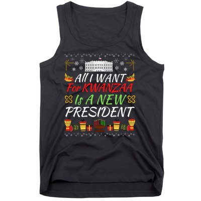 All I Want For Kwanzaa Is A New President Funny Kwanzaa Funny New President Tank Top