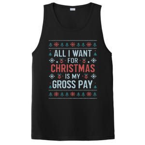 All I Want For Christmas Is My Gross Pay Funny Joke PosiCharge Competitor Tank