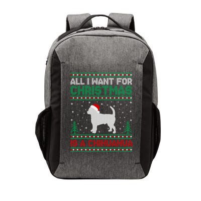 All I Want For Xmas Is A Chihuahua Dog Ugly Xmas Sweater Gift Vector Backpack