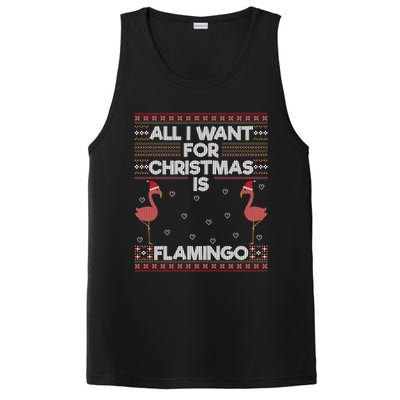 All I Want For Christmas Is A Flamingo Pink Ugly Sweater Meaningful Gift PosiCharge Competitor Tank