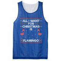 All I Want For Christmas Is A Flamingo Pink Ugly Sweater Meaningful Gift Mesh Reversible Basketball Jersey Tank