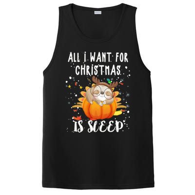 All I Want For Christmas Is Sleep Funny Sloth Pajama Xmas Gift PosiCharge Competitor Tank