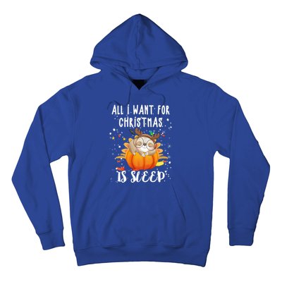 All I Want For Christmas Is Sleep Funny Sloth Pajama Xmas Gift Hoodie