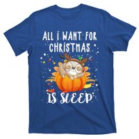 All I Want For Christmas Is Sleep Funny Sloth Pajama Xmas Gift T-Shirt