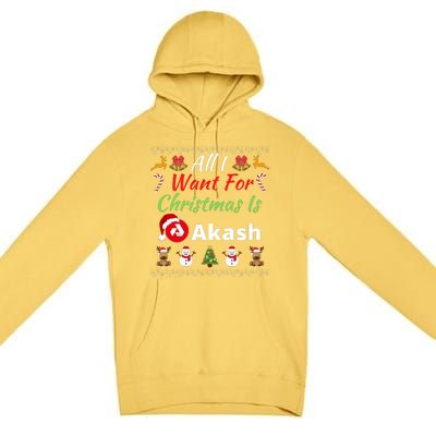 All I Want For Christmas Is Akash Akash Logo Akash Network Premium Pullover Hoodie