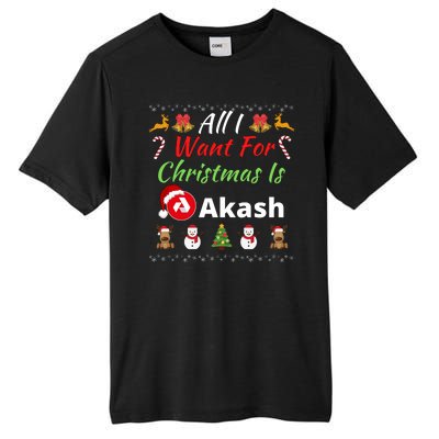 All I Want For Christmas Is Akash Akash Logo Akash Network Tall Fusion ChromaSoft Performance T-Shirt