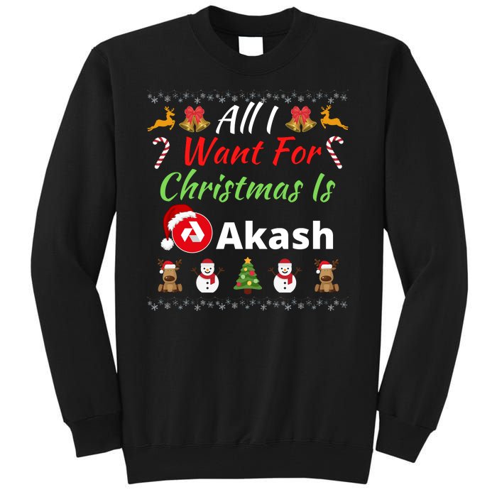 All I Want For Christmas Is Akash Akash Logo Akash Network Tall Sweatshirt