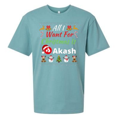 All I Want For Christmas Is Akash Akash Logo Akash Network Sueded Cloud Jersey T-Shirt