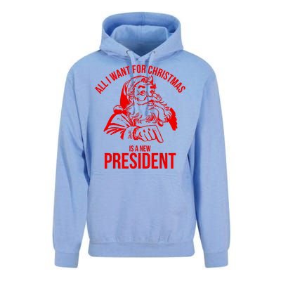 All I Want For Christmas Is A New President Funny Santa Xmas Unisex Surf Hoodie