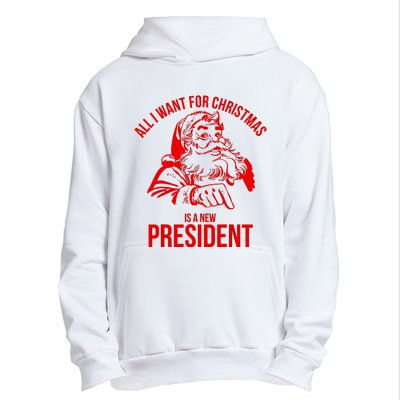 All I Want For Christmas Is A New President Funny Santa Xmas Urban Pullover Hoodie