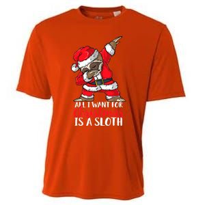 All I Want For Christmas Sloth Merry Slothmas Pajama Funny Gift Cooling Performance Crew T-Shirt