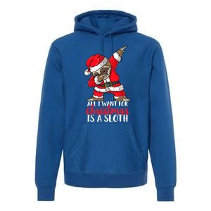 All I Want For Christmas Sloth Merry Slothmas Pajama Funny Gift Premium Hoodie