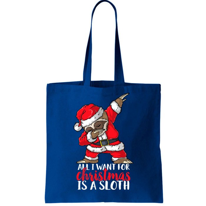 All I Want For Christmas Sloth Merry Slothmas Pajama Funny Gift Tote Bag