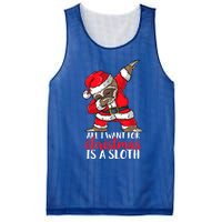 All I Want For Christmas Sloth Merry Slothmas Pajama Funny Gift Mesh Reversible Basketball Jersey Tank