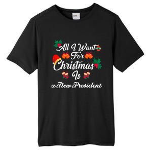 All I Want For Christmas Is New President Tall Fusion ChromaSoft Performance T-Shirt