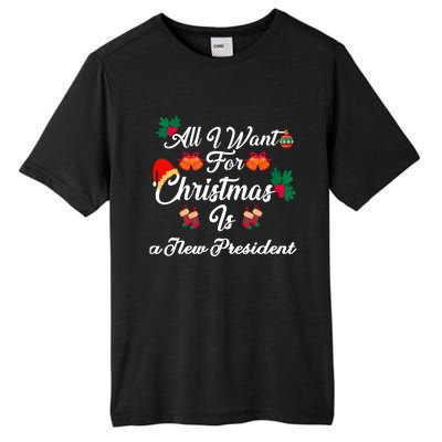 All I Want For Christmas Is New President Tall Fusion ChromaSoft Performance T-Shirt