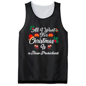 All I Want For Christmas Is New President Mesh Reversible Basketball Jersey Tank