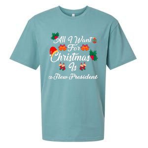 All I Want For Christmas Is New President Sueded Cloud Jersey T-Shirt