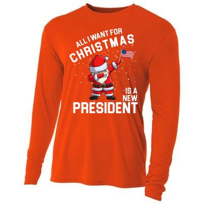 All I Want For Christmas Is A New President Cooling Performance Long Sleeve Crew