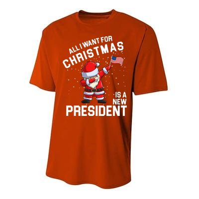 All I Want For Christmas Is A New President Performance Sprint T-Shirt