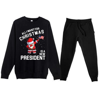 All I Want For Christmas Is A New President Premium Crewneck Sweatsuit Set