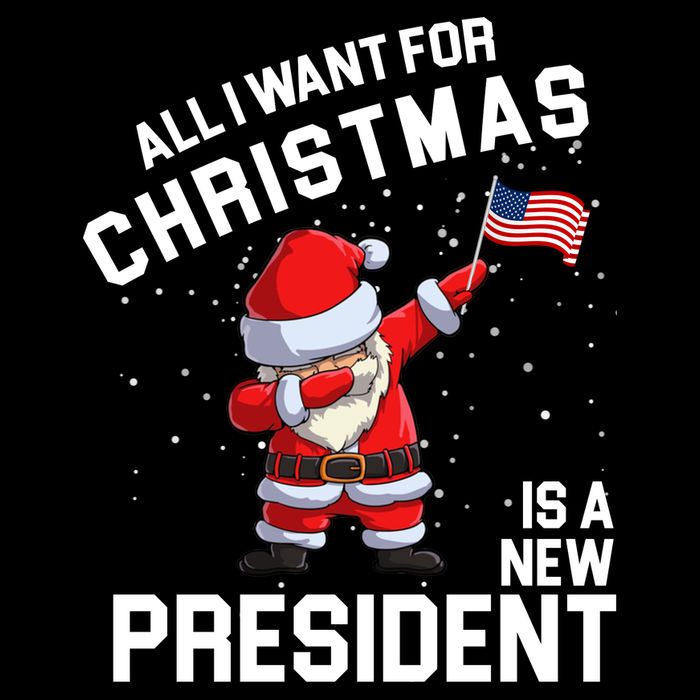All I Want For Christmas Is A New President Cropped Pullover Crew