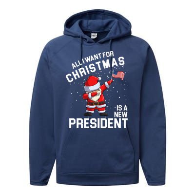 All I Want For Christmas Is A New President Performance Fleece Hoodie