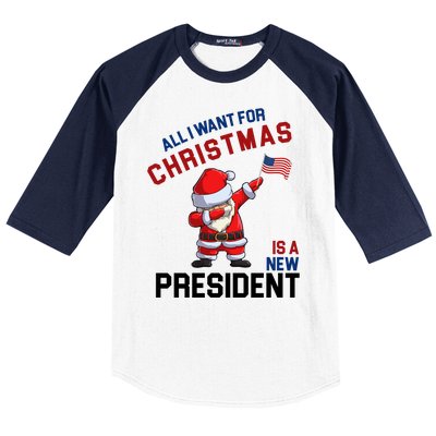 All I Want For Christmas Is A New President Baseball Sleeve Shirt