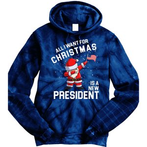 All I Want For Christmas Is A New President Tie Dye Hoodie