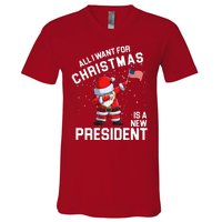 All I Want For Christmas Is A New President V-Neck T-Shirt