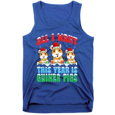 All I Want This Year Is Guinea Pig Wearing Christmas Hat Gift Tank Top